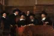 REMBRANDT Harmenszoon van Rijn The Sampling Officials of the Amsterdam Drapers' Guild (mk33) painting